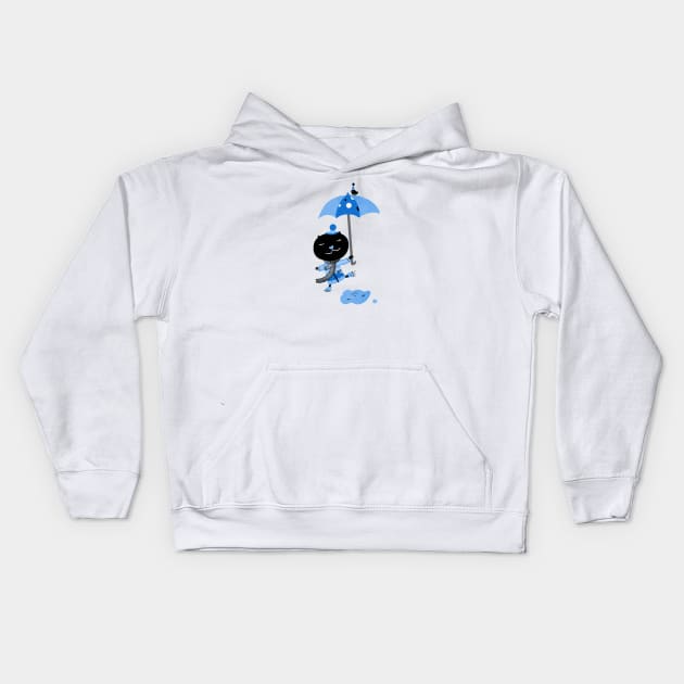 Smiling in the Rain Kids Hoodie by Krize